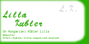 lilla kubler business card
